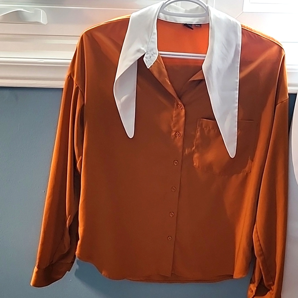 ICONE New polyester yellow top,size small